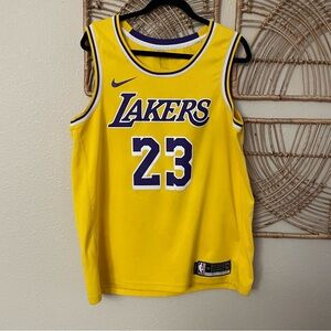 NIke NBA LA Lakers #23 LeBron James 52 Swingman Jersey Men's Sz XL READ B19